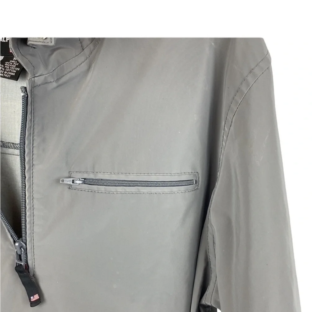 RALPH LAUREN Polo Jeans Company Pullover Raincoat in Gray Size Medium